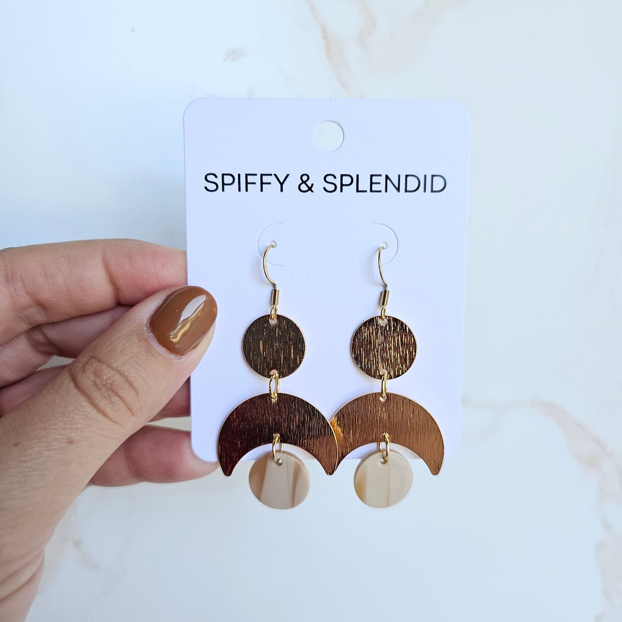 Eclipse Earrings - Golden Ivory from Spiffy & Splendid