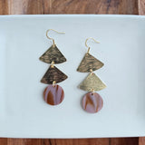 Anya Earrings - Mauve & Copper from Spiffy & Splendid
