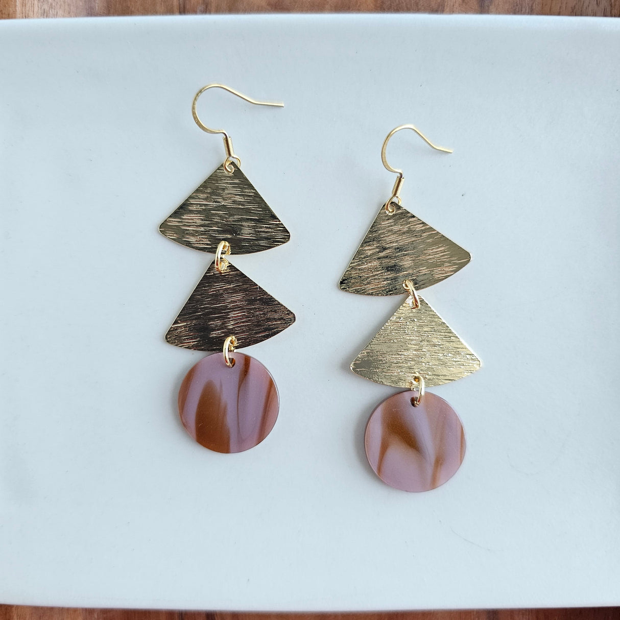 Anya Earrings - Mauve & Copper from Spiffy & Splendid