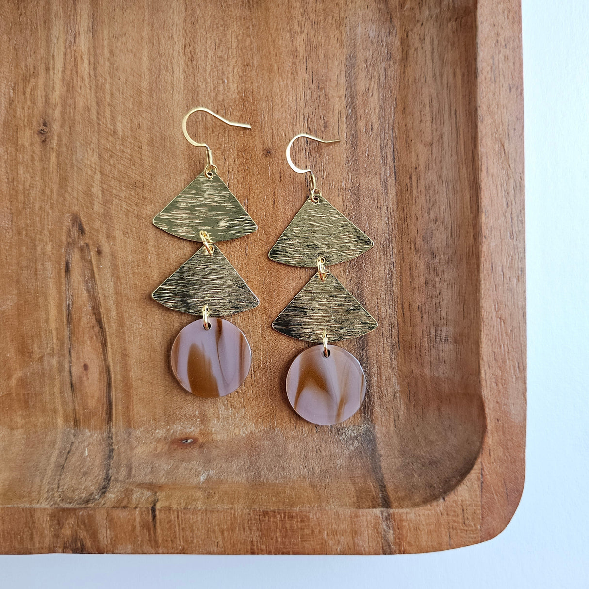 Anya Earrings - Mauve & Copper from Spiffy & Splendid