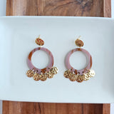 Francesca Earrings - Mauve & Copper from Spiffy & Splendid