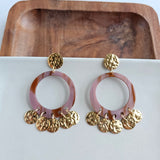 Francesca Earrings - Mauve & Copper from Spiffy & Splendid