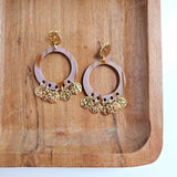 Francesca Earrings - Mauve & Copper from Spiffy & Splendid