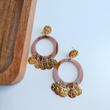 Francesca Earrings - Mauve & Copper from Spiffy & Splendid