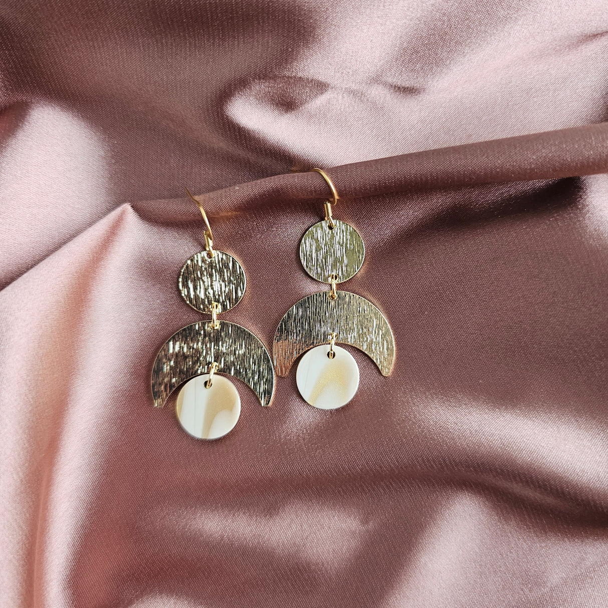 Eclipse Earrings - Golden Ivory from Spiffy & Splendid