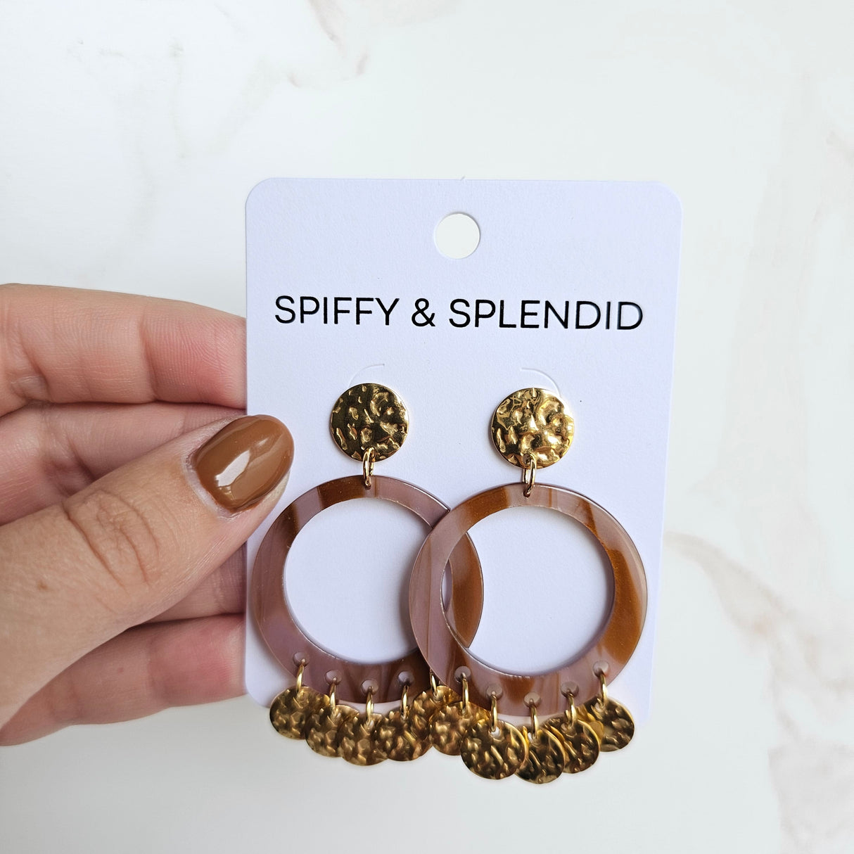 Francesca Earrings - Mauve & Copper from Spiffy & Splendid