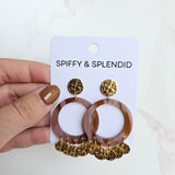 Francesca Earrings - Mauve & Copper from Spiffy & Splendid