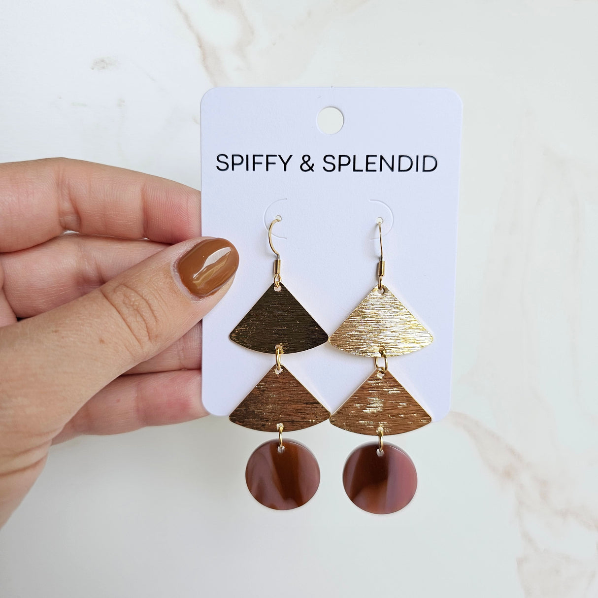Anya Earrings - Mauve & Copper from Spiffy & Splendid