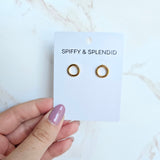 Luxe Gold Oriana Studs - Small from Spiffy & Splendid