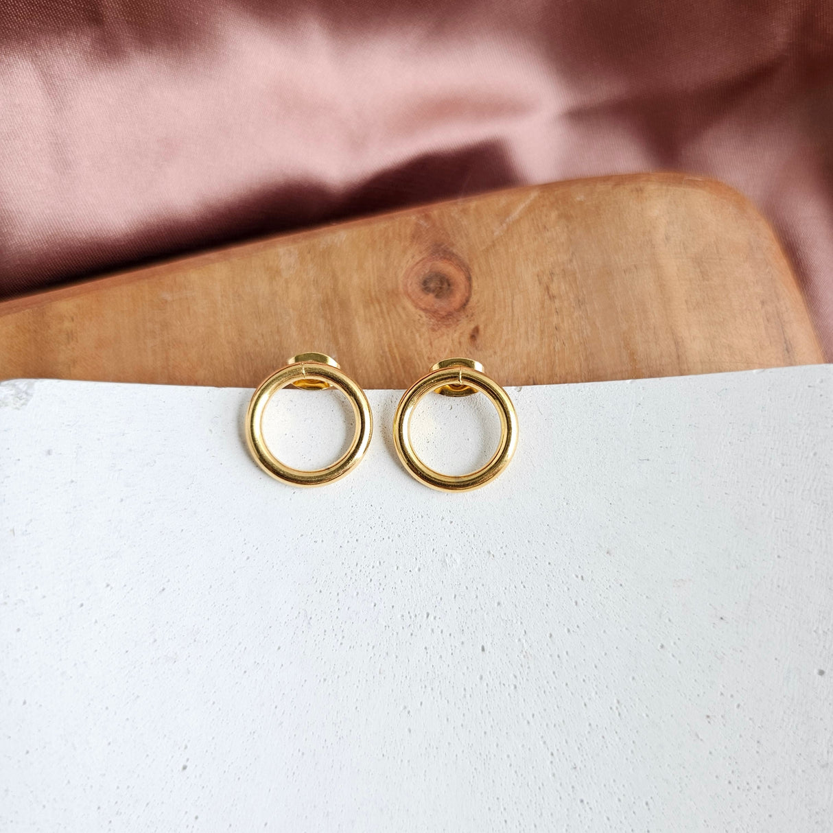 Luxe Gold Oriana Studs - Medium from Spiffy & Splendid