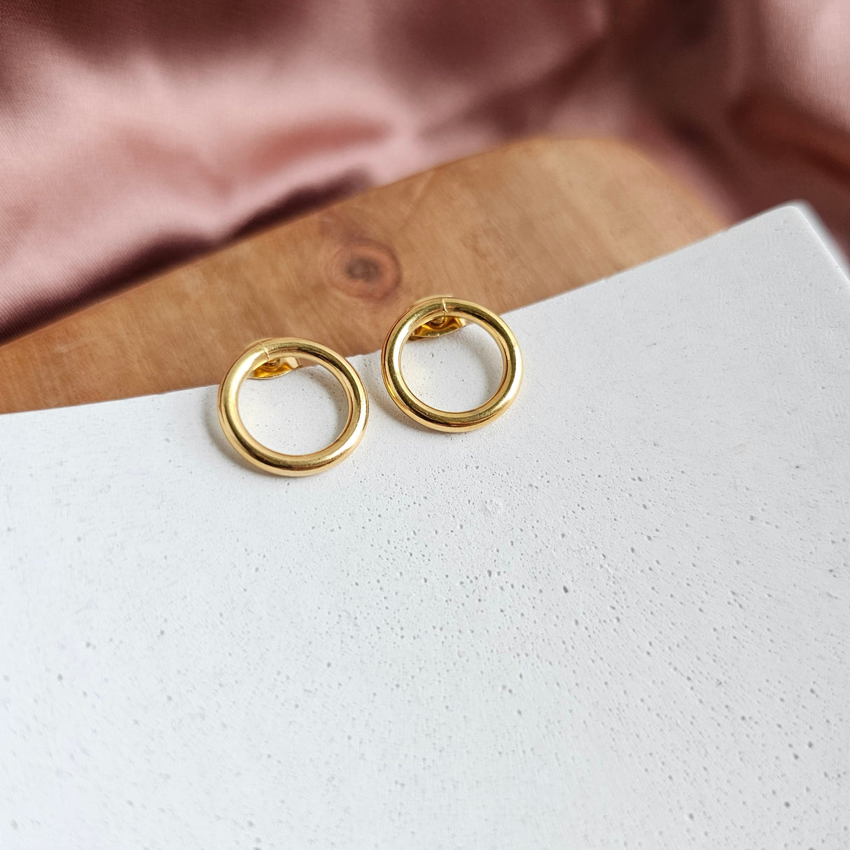 Luxe Gold Oriana Studs - Medium from Spiffy & Splendid