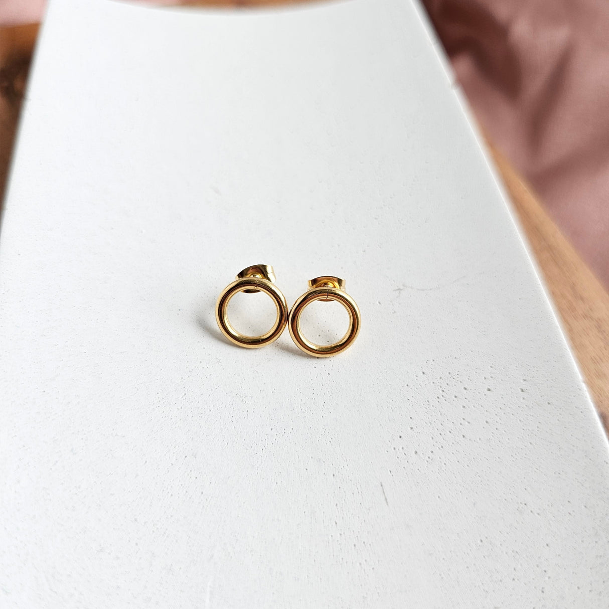 Luxe Gold Oriana Studs - Small from Spiffy & Splendid