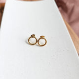 Luxe Gold Oriana Studs - Small from Spiffy & Splendid