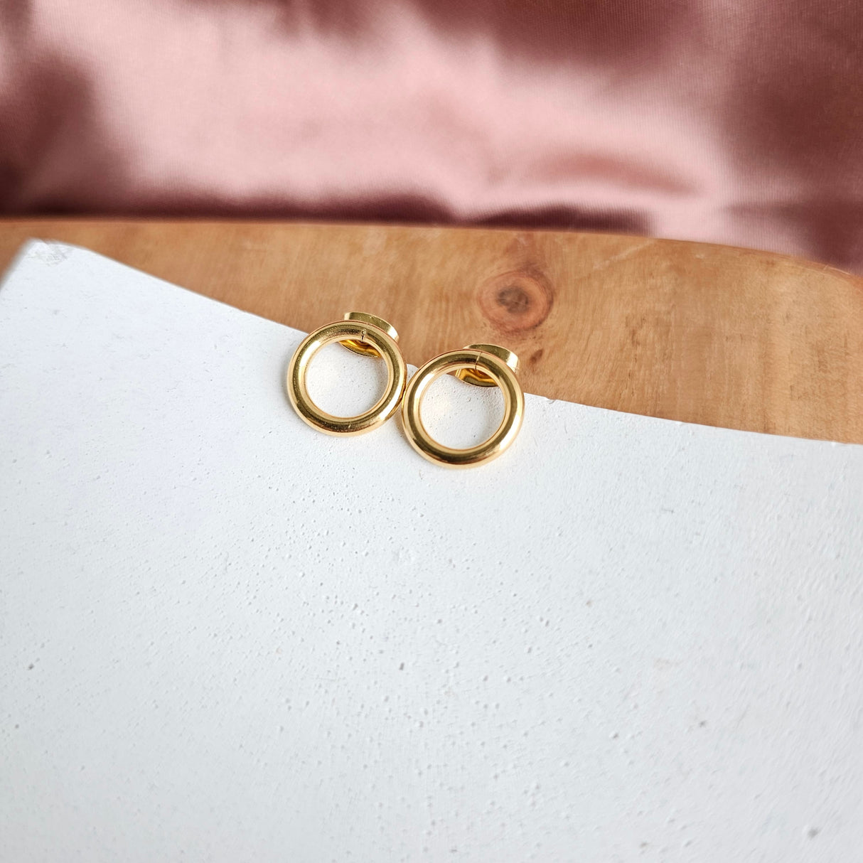 Luxe Gold Oriana Studs - Small from Spiffy & Splendid