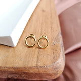 Luxe Gold Oriana Studs - Small from Spiffy & Splendid
