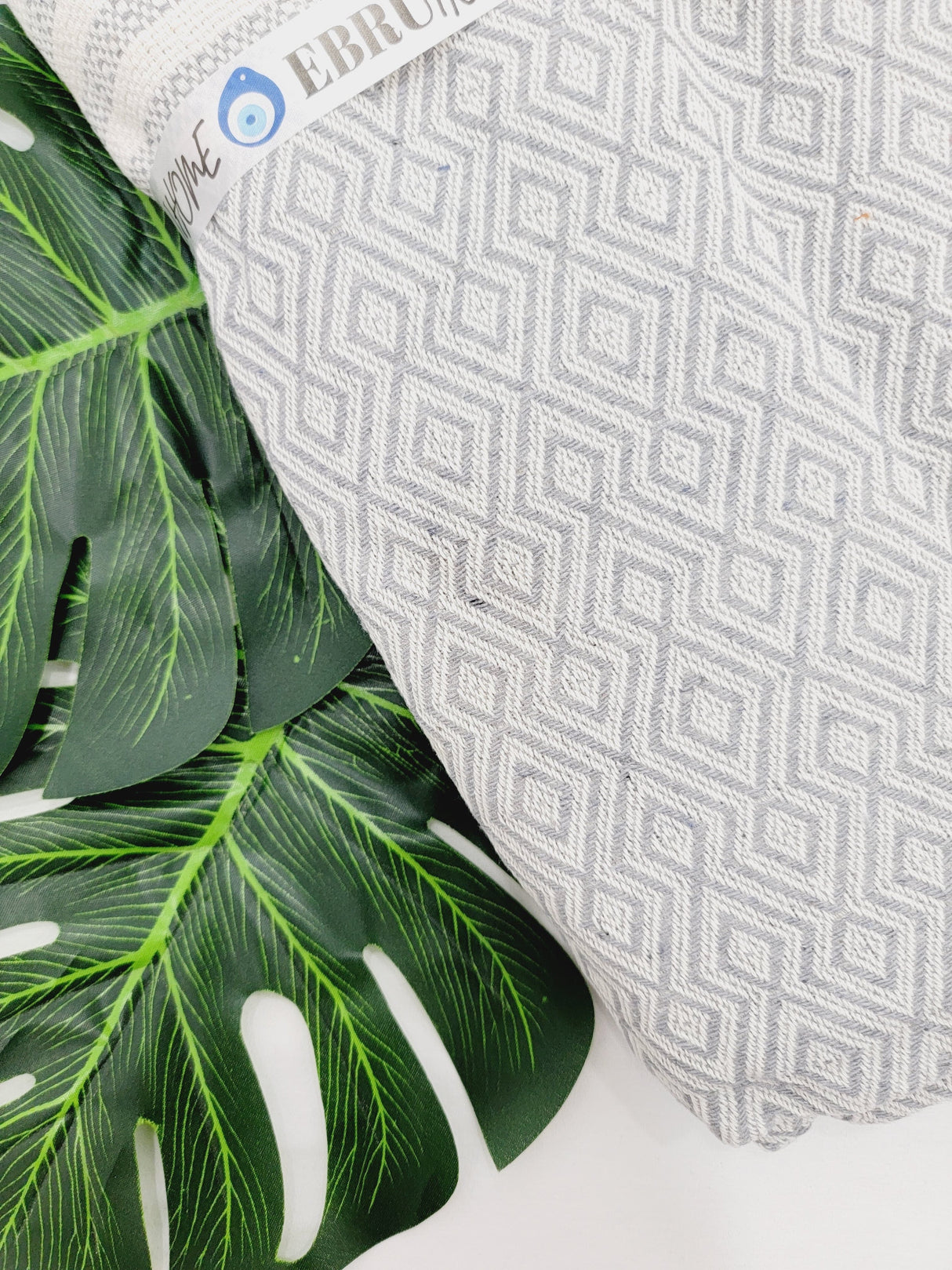Throw Blanket,Sofa Cover, Cotton Throw Decoration in Gray from EBRU Home