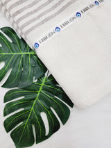 Throw Blanket,Sofa Cover, Cotton Throw Decoration in White from EBRU Home