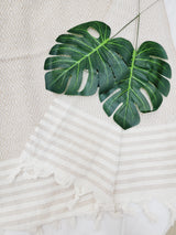 Throw Blanket,Sofa Cover, Cotton Throw Decoration in Beige from EBRU Home