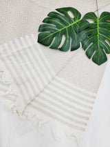 Throw Blanket,Sofa Cover, Cotton Throw Decoration in Beige from EBRU Home