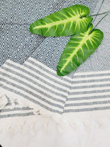 Throw Blanket,Sofa Cover, Cotton Throw Decoration in Aqua from EBRU Home
