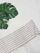 Throw Blanket,Sofa Cover, Cotton Throw Decoration in White from EBRU Home