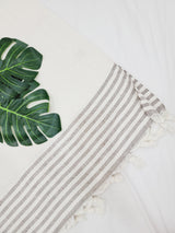 Throw Blanket,Sofa Cover, Cotton Throw Decoration in White from EBRU Home
