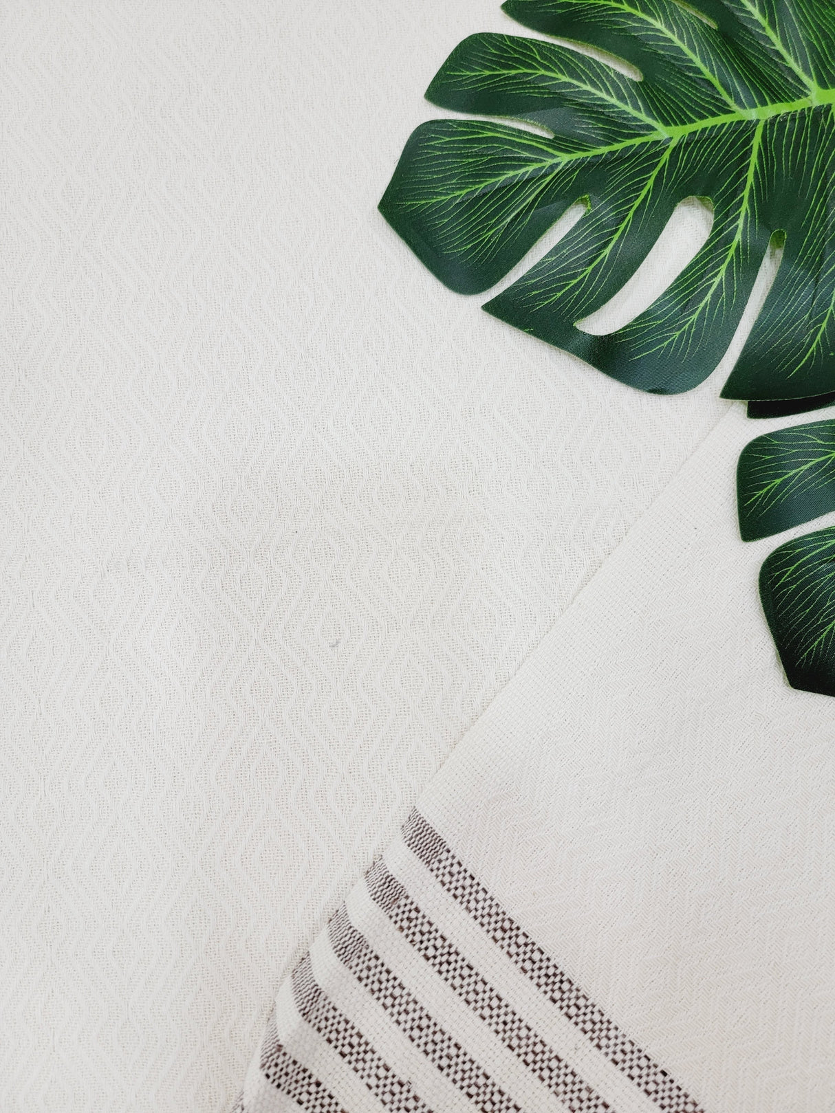 Throw Blanket,Sofa Cover, Cotton Throw Decoration in White from EBRU Home