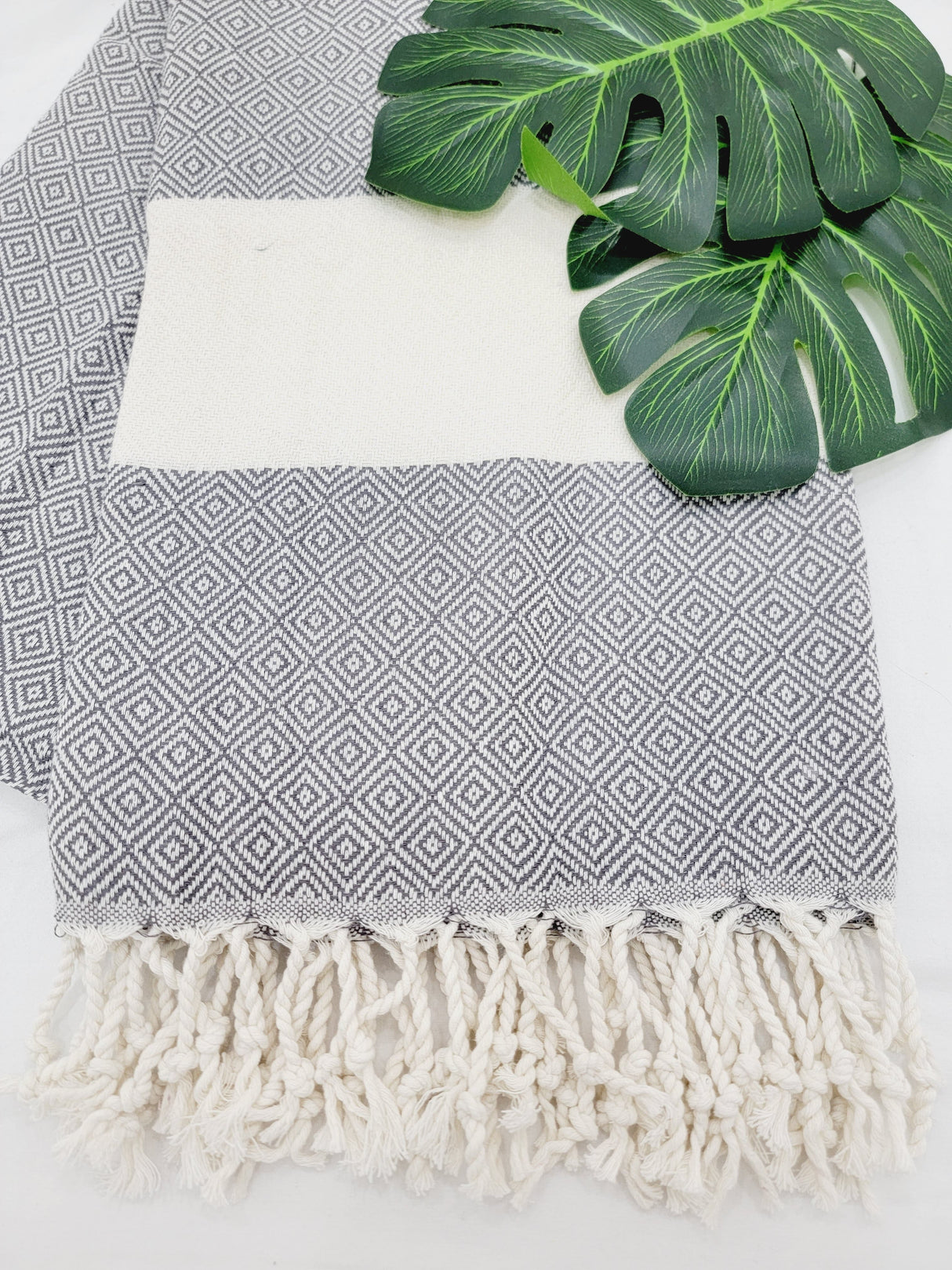 Beach/Bath Sand Free Towels-Easy Carry Quick Dry Thin Towel- Gray