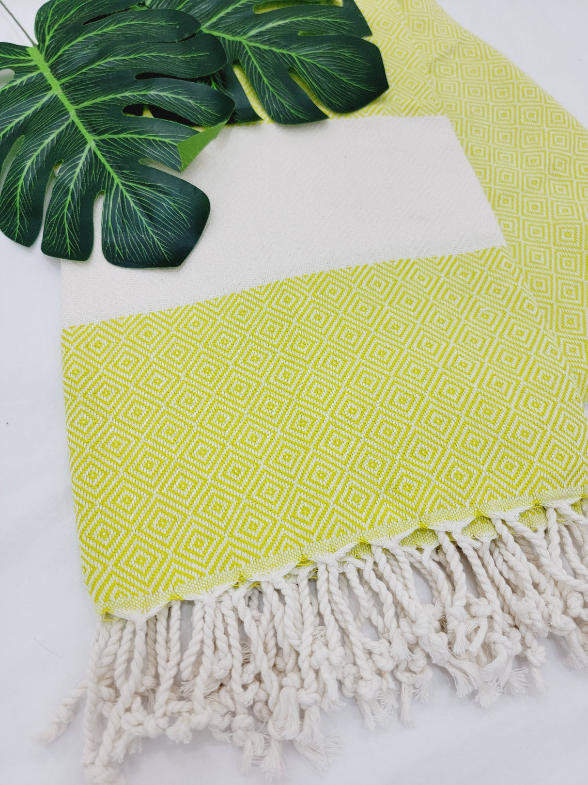 Beach/Bath Sand Free Towels-Easy Carry Quick Dry Thin Towel-Neon