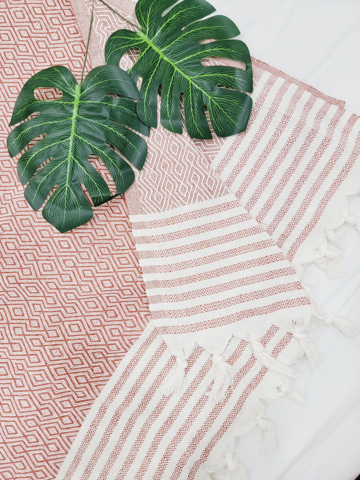Throw Blanket,Sofa Cover, Cotton Throw Decoration in Tabacco from EBRU Home