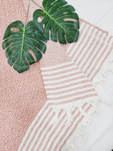 Throw Blanket,Sofa Cover, Cotton Throw Decoration in Tabacco from EBRU Home