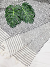 Throw Blanket,Sofa Cover, Cotton Throw Decoration in Navy from EBRU Home