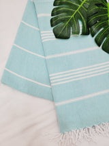 Easy carry Quick Dry Towel, Authentic Turkish Towel - Light Aqua from EBRU Home