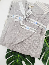 Unisex Robe, Beach or spa Robe with pockets - Gray from EBRU Home