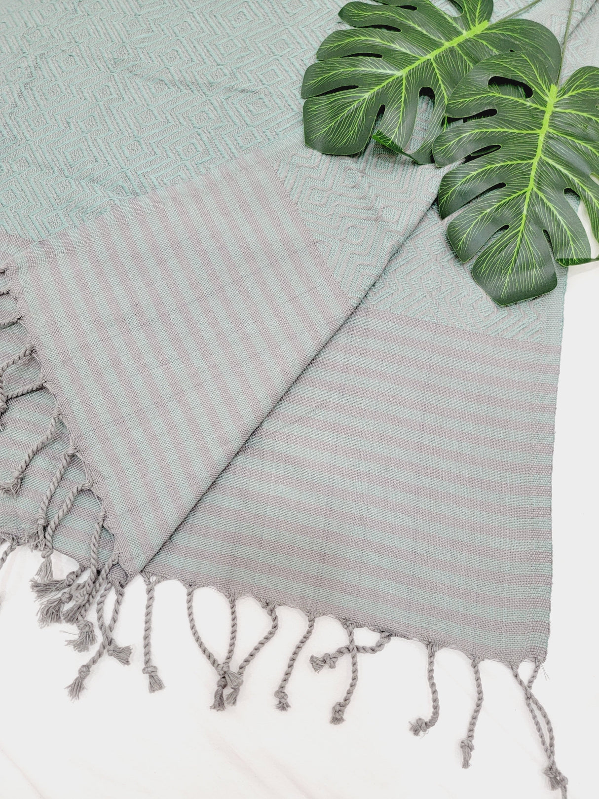 Beach/Bath Sand Free Towels-Easy Carry Quick Dry Thin Towel - Green