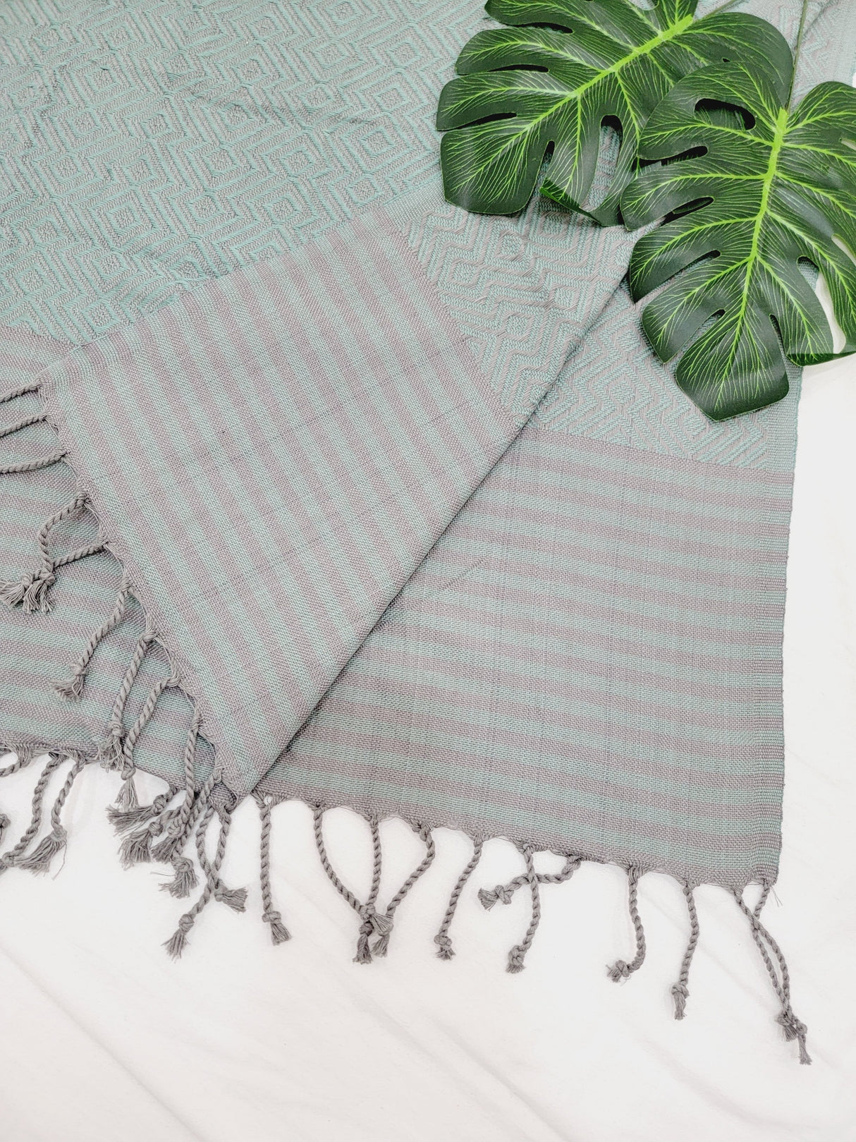 Beach/Bath Sand Free Towels-Easy Carry Quick Dry Thin Towel - Green