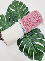 Beach/Bath Sand Free Towels-Easy Carry Quick Dry Thin Towel- Cherry