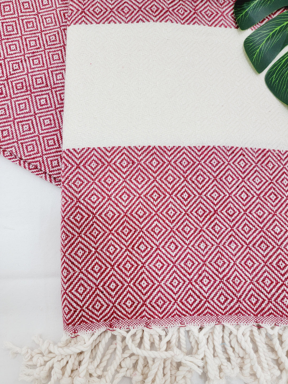 Beach/Bath Sand Free Towels-Easy Carry Quick Dry Thin Towel- Cherry