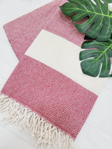 Beach/Bath Sand Free Towels-Easy Carry Quick Dry Thin Towel- Cherry