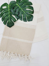 Beach/Bath Sand Free Towels-Easy Carry Quick Dry Thin Towel-Light Beige