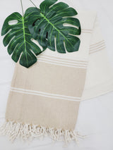 Beach/Bath Sand Free Towels-Easy Carry Quick Dry Thin Towel-Light Beige