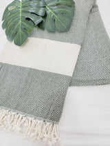 Beach/Bath Sand Free Towels-Easy Carry Quick Dry Thin Towel- Green