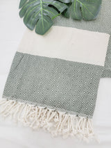 Beach/Bath Sand Free Towels-Easy Carry Quick Dry Thin Towel- Green