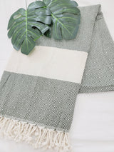 Beach/Bath Sand Free Towels-Easy Carry Quick Dry Thin Towel- Green