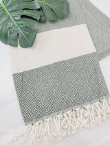 Beach/Bath Sand Free Towels-Easy Carry Quick Dry Thin Towel- Green