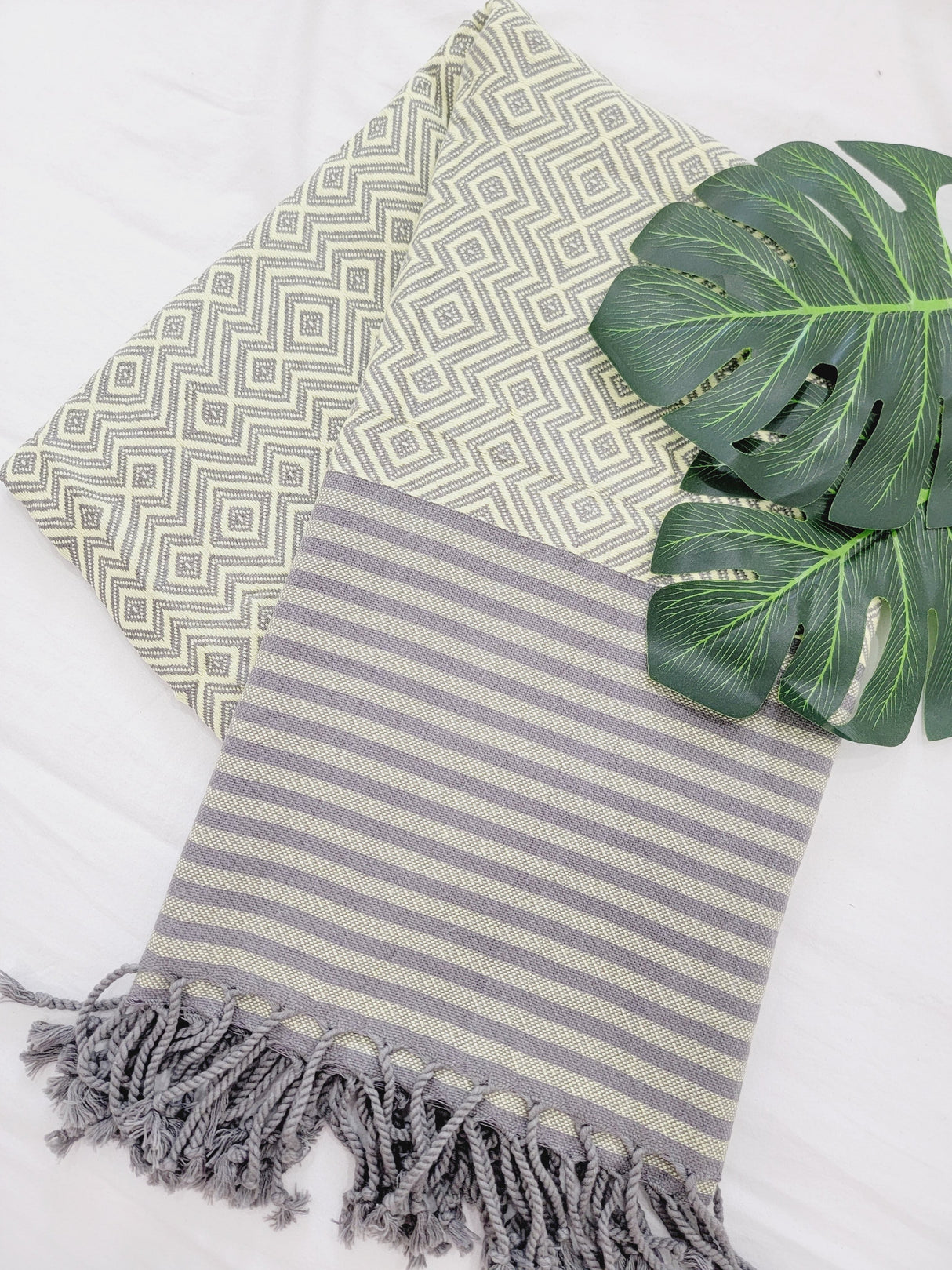 Beach/Bath Sand Free Towels-Easy Carry Quick Dry Thin Towel - Lemon
