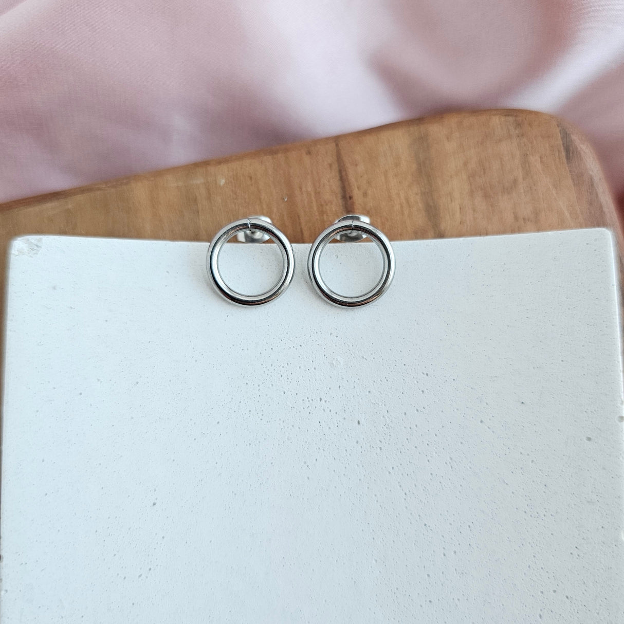 Luxe Silver Oriana Studs - Medium from Spiffy & Splendid