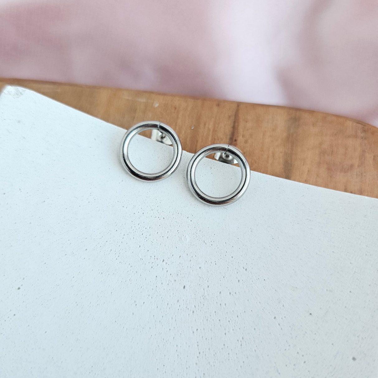 Luxe Silver Oriana Studs - Medium from Spiffy & Splendid