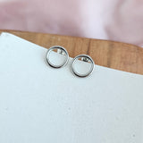 Luxe Silver Oriana Studs - Medium from Spiffy & Splendid