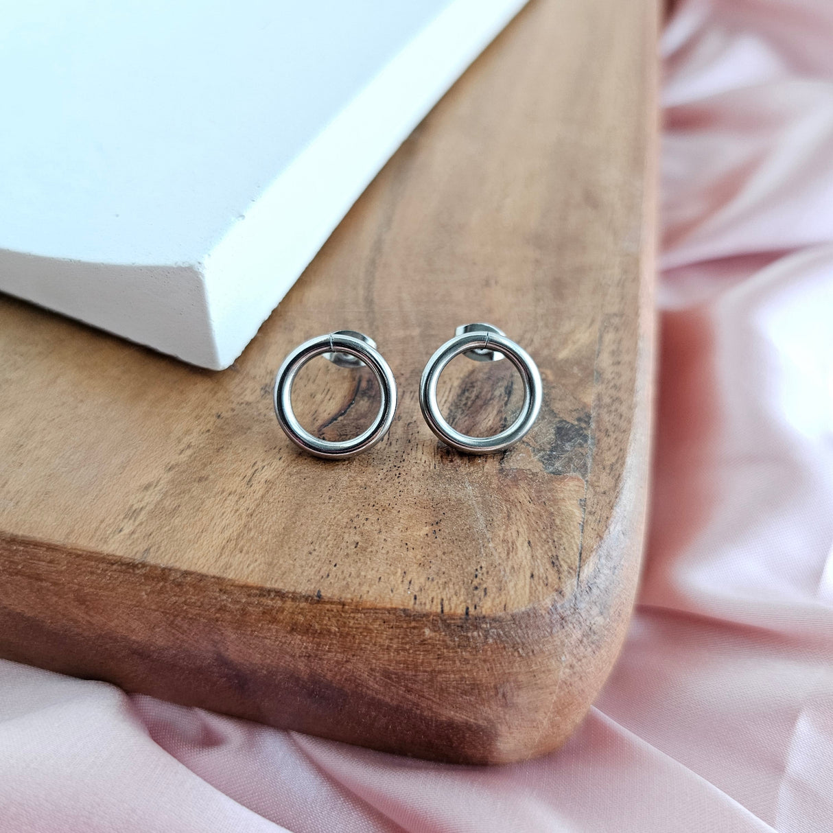 Luxe Silver Oriana Studs - Medium from Spiffy & Splendid